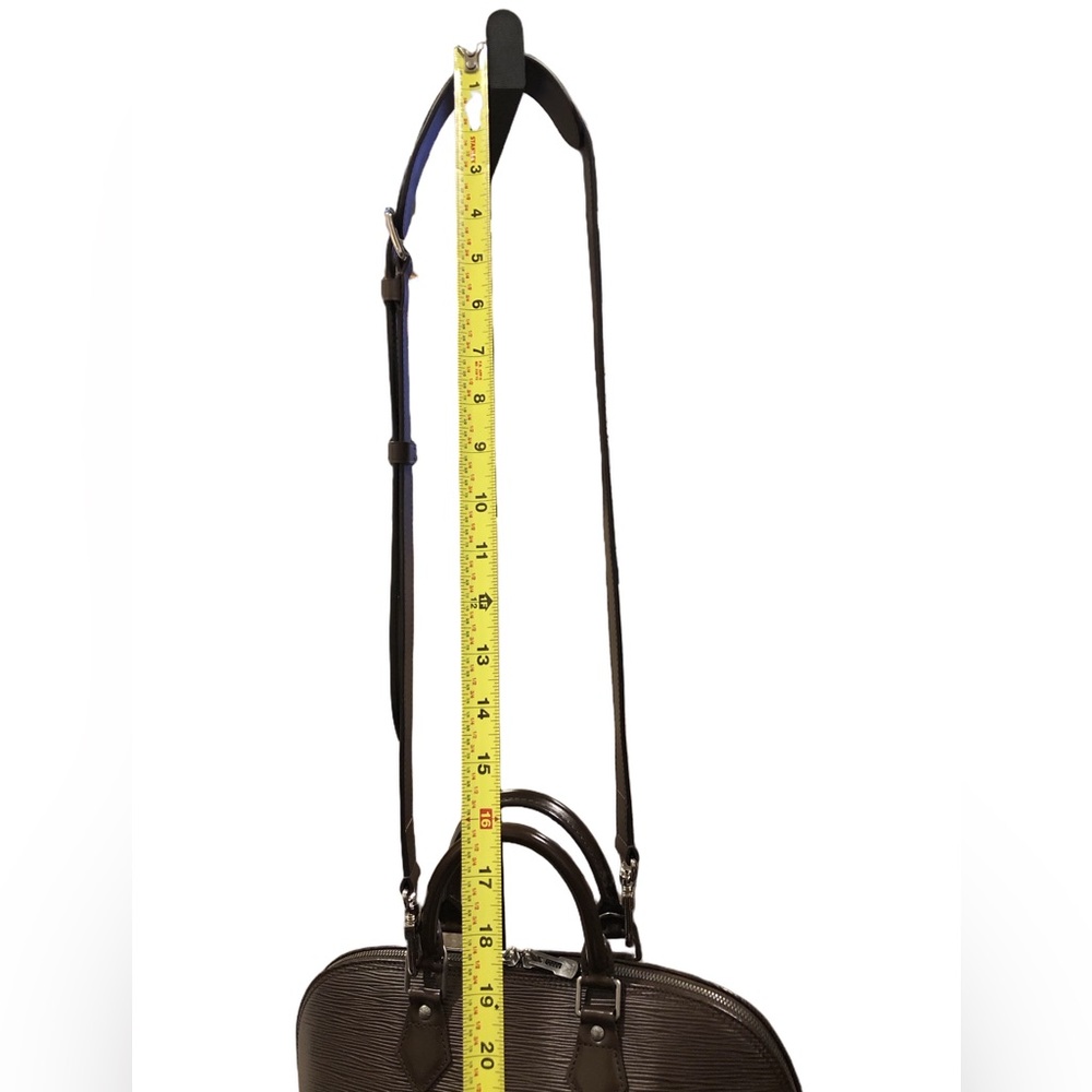 LOUIS VUITTON Mocha Dark Brown Epi Alma with Shoulder Strap Palladium Hardware - Picture 6 of 17